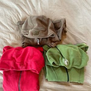 Vintage Lululemon scuba red size 10 green ones have no size I measure as medium